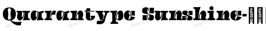 Quarantype Sunshine字体转换